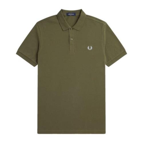 Fred Perry Slim Fit Plain Polo Uniform Green Green, Herr