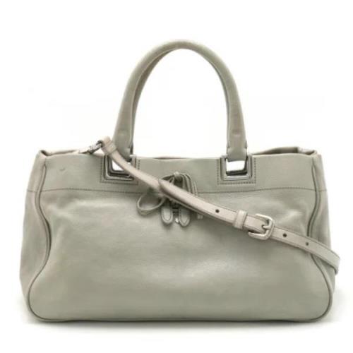 Prada Vintage Pre-owned Laeder totevskor Gray, Dam