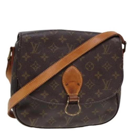 Louis Vuitton Vintage Pre-owned Canvas axelremsvskor Brown, Dam