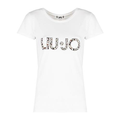 Liu Jo Klassisk Rund Hals T-shirt White, Dam