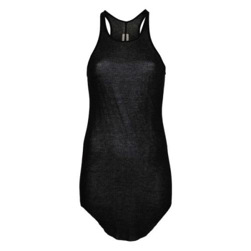 Rick Owens Svart Ribbad Tanktop Black, Dam