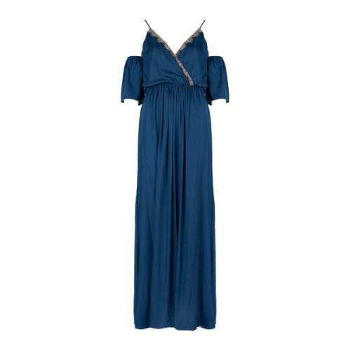 Liu Jo Elegant Maxi Klänning Blue, Dam