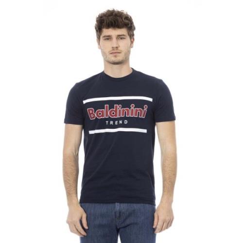 Baldinini Kortärmad Rund Hals T-shirt Blue, Herr