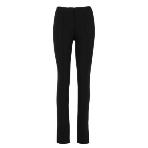 Erika Cavallini Svarta Slim Fit Byxor med Stiliga Detaljer Black, Dam