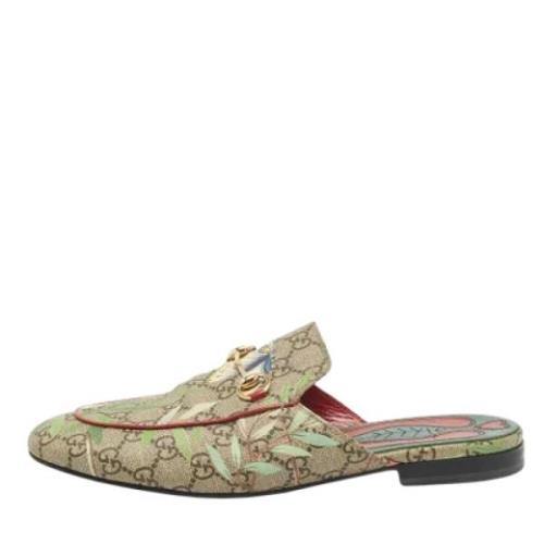 Gucci Vintage Pre-owned Belagd canvas sandaler Multicolor, Dam