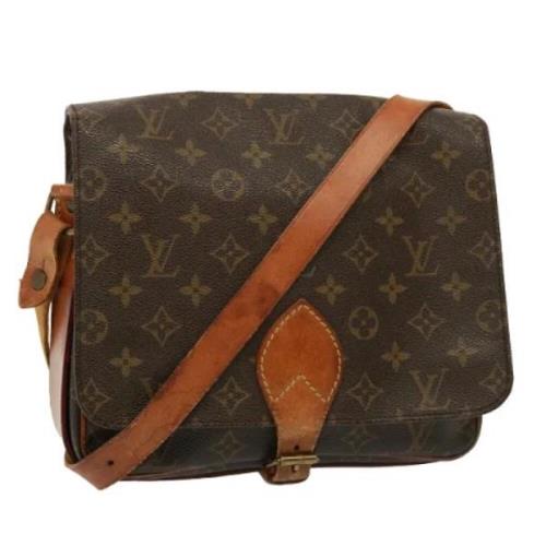 Louis Vuitton Vintage Pre-owned Canvas axelremsvskor Brown, Dam