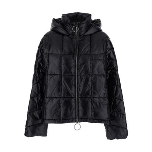 Semicouture Svart Puffer Cropped Kappa Black, Dam