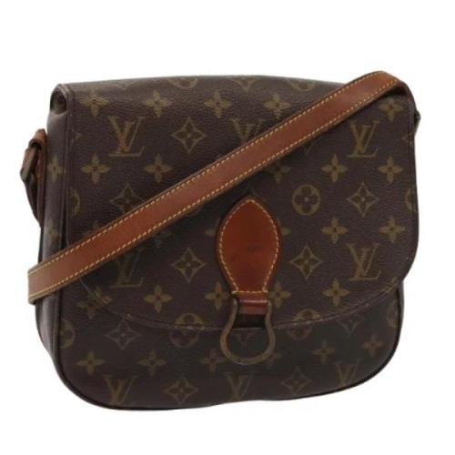 Louis Vuitton Vintage Pre-owned Canvas axelremsvskor Brown, Dam