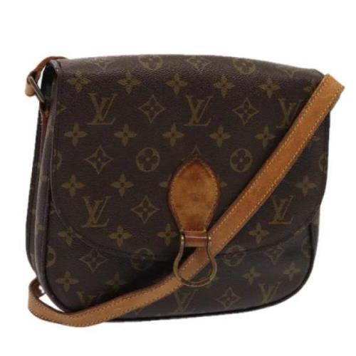 Louis Vuitton Vintage Pre-owned Canvas axelremsvskor Brown, Dam