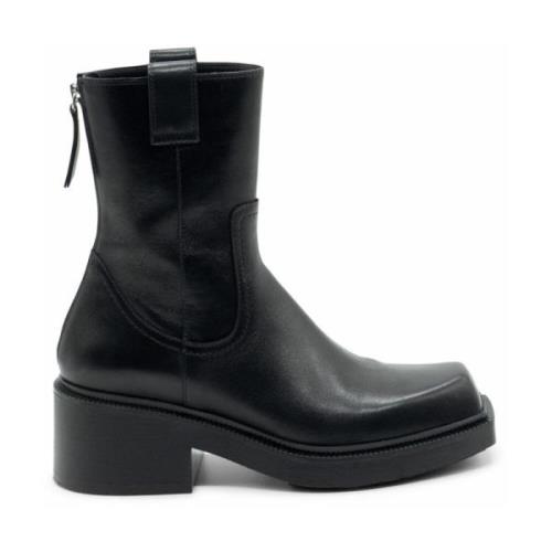 Vic Matié Svart Fray Boot Black, Dam