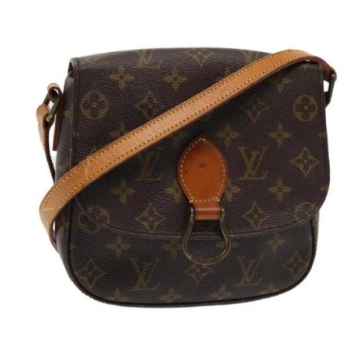 Louis Vuitton Vintage Pre-owned Canvas axelremsvskor Brown, Dam