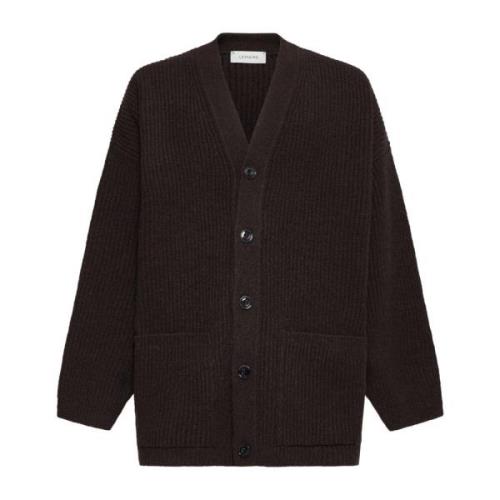 Lemaire Chunky Ribbed Wool Cardigan Brown, Herr