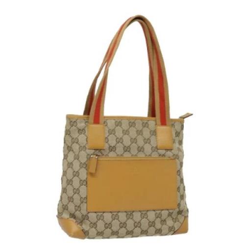 Gucci Vintage Pre-owned Canvas handvskor Beige, Dam