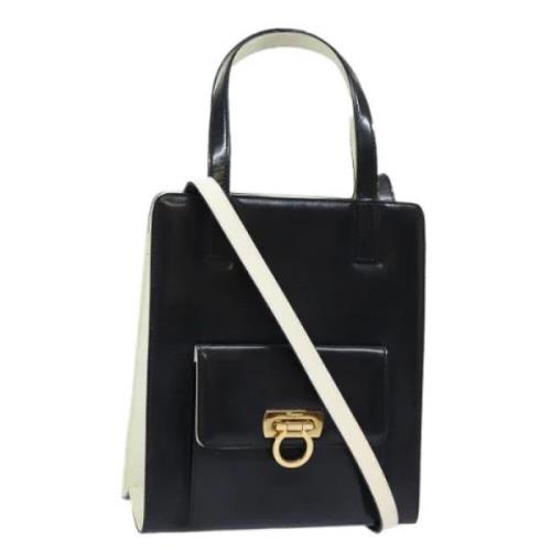 Salvatore Ferragamo Pre-owned Pre-owned Belagd canvas handvskor Black,...