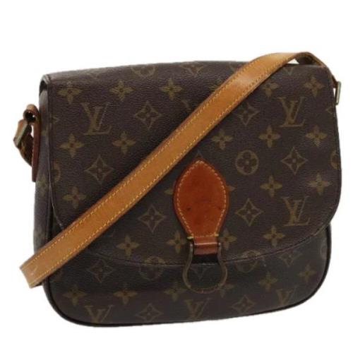 Louis Vuitton Vintage Pre-owned Canvas axelremsvskor Brown, Dam