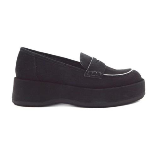 Paloma Barceló Stiliga Moccasins med 5-tums Klackar Black, Dam