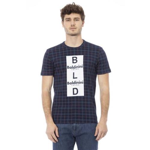 Baldinini Kortärmad Rund Hals T-shirt Blue, Herr