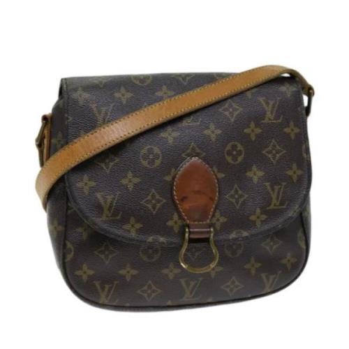 Louis Vuitton Vintage Pre-owned Canvas axelremsvskor Brown, Dam