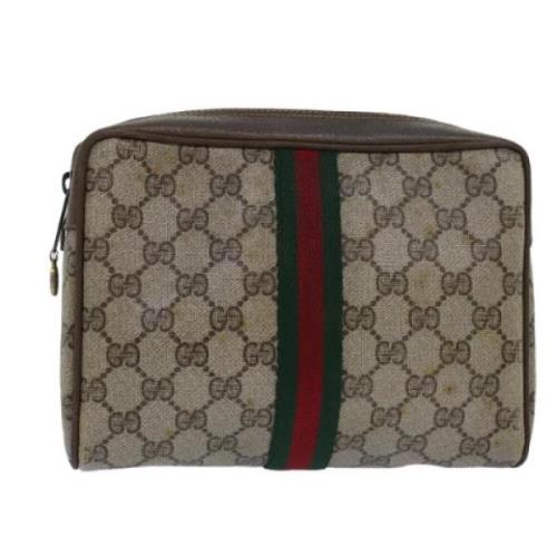 Gucci Vintage Pre-owned Laeder kuvertvskor Beige, Dam