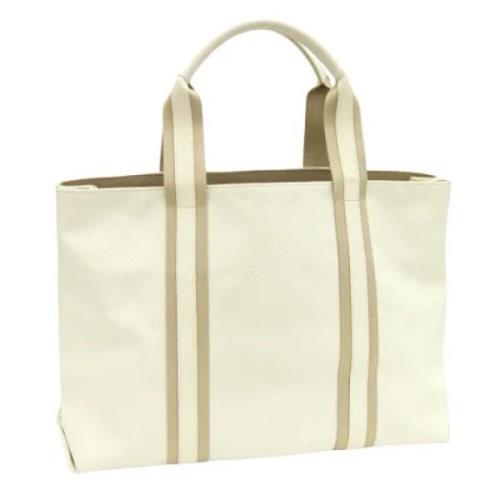 Bottega Veneta Vintage Pre-owned Canvas totevskor White, Unisex