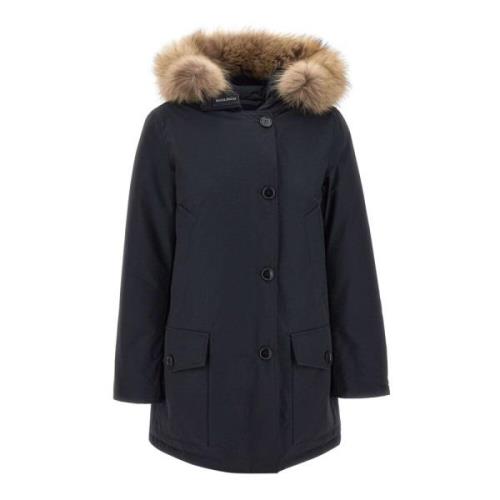 Woolrich Stiliga Vinterrockar för Kvinnor Blue, Dam