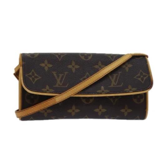 Louis Vuitton Vintage Pre-owned Canvas axelremsvskor Brown, Dam