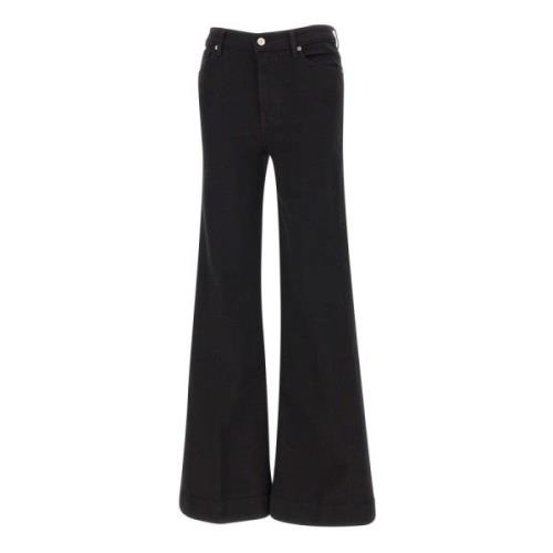 7 For All Mankind Svarta Jeans Black, Dam