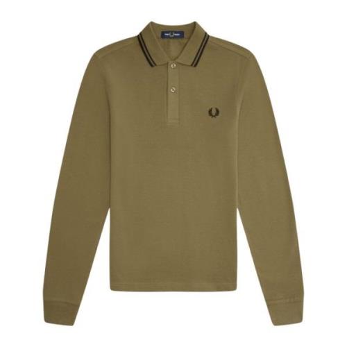 Fred Perry Långärmad Regular Fit Polo Tröja Brown, Herr