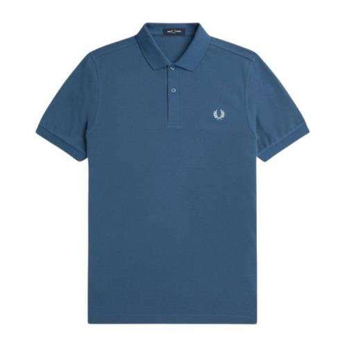 Fred Perry Slim Fit Herr Polo med två knappar Blue, Herr