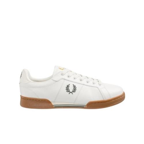 Fred Perry Beige Karamell Sneakers B722 White, Herr