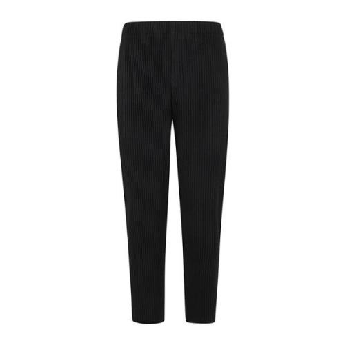 Issey Miyake Straight Trousers Black, Herr