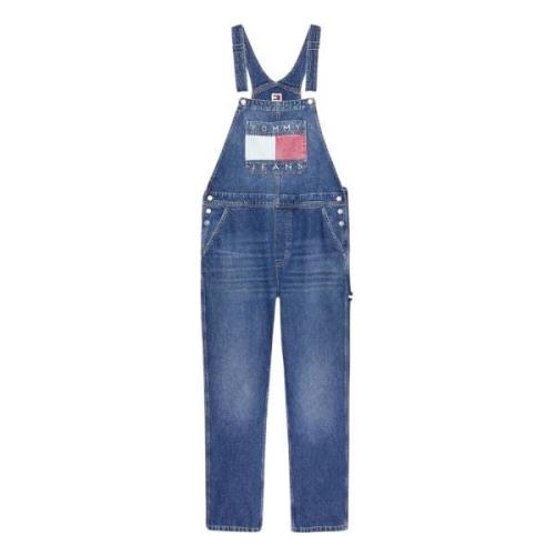 Tommy Hilfiger 90-talsstil Denim Dungaree Klänning Blue, Herr