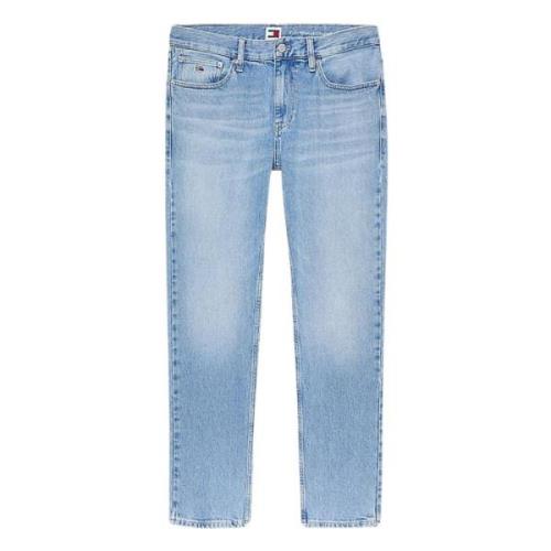 Tommy Hilfiger Slim Fit Denim Jeans med Distressed Front Blue, Herr