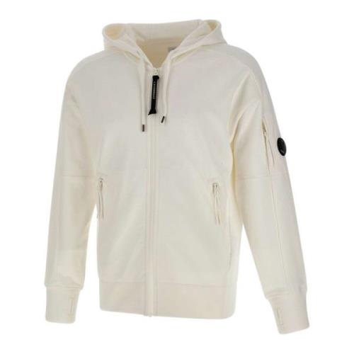 C.p. Company Vit Diagonal Upphöjd Sweatshirt White, Herr