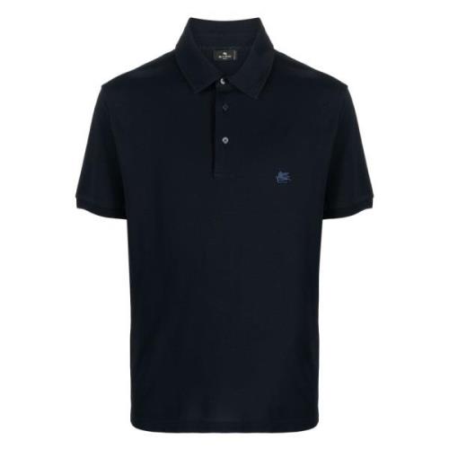 Etro Blå Casual Polo Tröja Blue, Herr