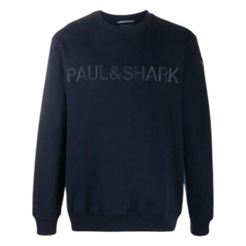 Paul & Shark Ekologisk bomull crewneck sweatshirt Black, Herr