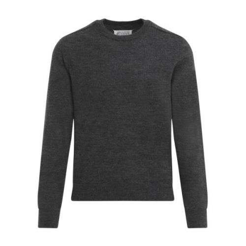 Maison Margiela Kol Crewneck Tröja Gray, Herr