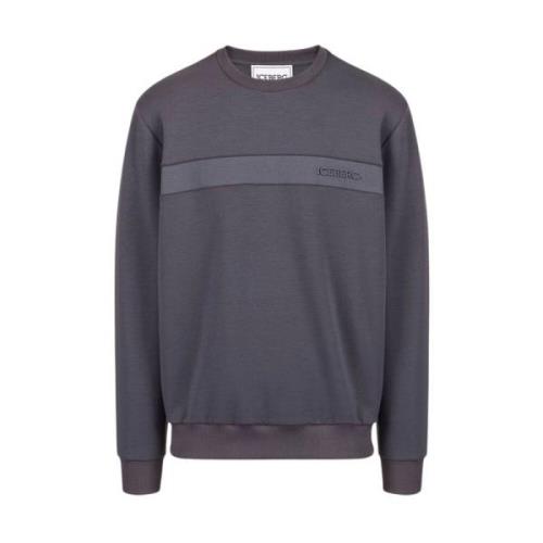 Iceberg Röd Logo Crew-neck Sweatshirt Gray, Herr