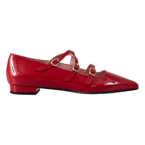 Pretty Ballerinas Röda Lackläder Ballettflats Red, Dam