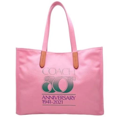 Coach Pre-owned Pre-owned Canvas totevskor Pink, Dam