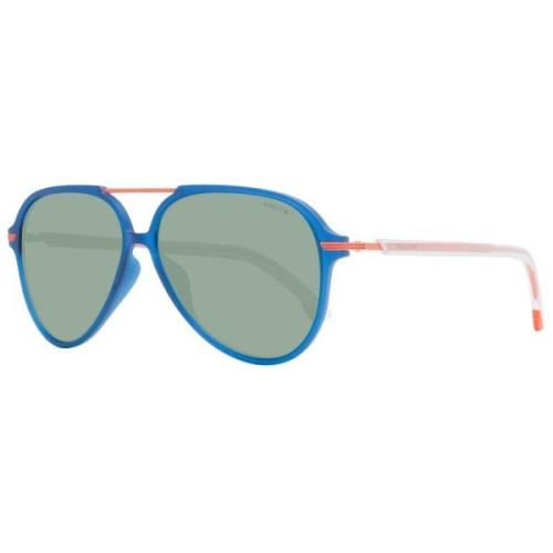 Police Bl Polariserade Aviator Solglasögon Blue, Unisex