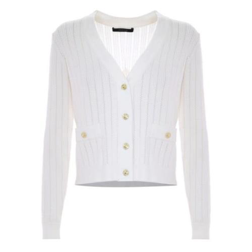 Kocca Stilren Cardigan med Fickor White, Dam