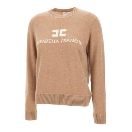 Elisabetta Franchi Beige Sweaters Beige, Dam