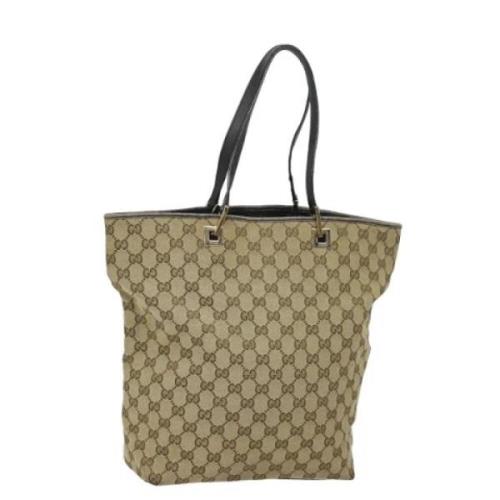 Gucci Vintage Pre-owned Canvas gucci-vskor Beige, Dam