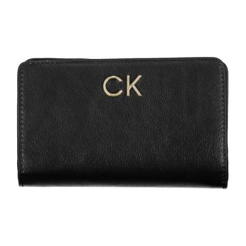 Calvin Klein Damplånbok Svart Rfid Dragkedja Stängning Black, Dam