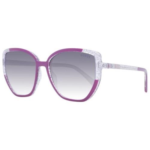 Guess Lila Cat Eye Solglasögon Gradient Linser Purple, Unisex