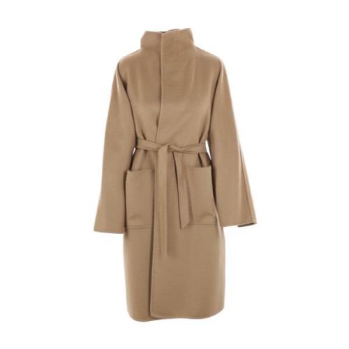 Max Mara Brun Cashmere Wrap Coat Brown, Dam