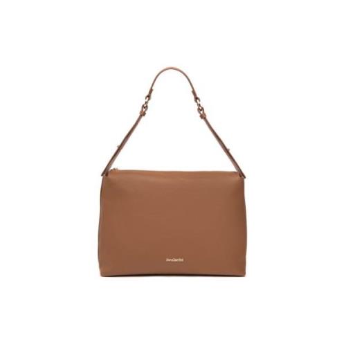 Nerogiardini Läder Hobo-väska med Logofoder Brown, Dam