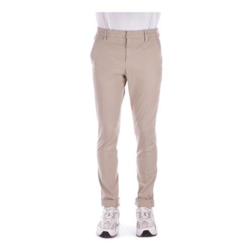 Dondup Beige Byxor med Logga Dragkedja Beige, Herr