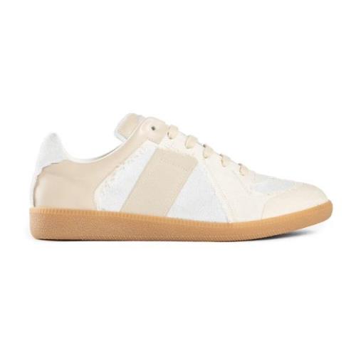 Maison Margiela Beige Inside-Out Läder Sneakers White, Herr